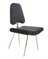 Krzesło barowe Ekskluzywne Salvadore black welurowe