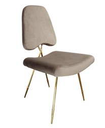 Krzesło jadalniane Glamour Salvadore gold/brown