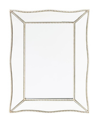 Lustro lustrzana rama srebrne fale 90 cm