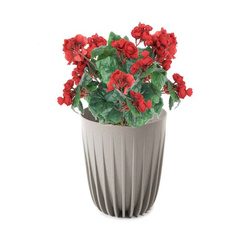 Doniczka+Wkład Mira Eco Wood szara H 226 Fi 190mm