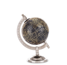 Globus Metalowy Czarny 17,5x13x10
