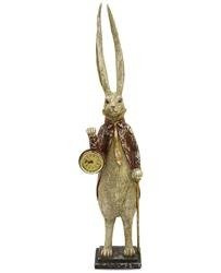 Figurka Królik ozdoba kolorowa Długie Uszy Zegarek