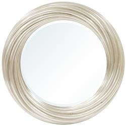 Lustro okrągłe stylizowane srebrne 84x84x7,5