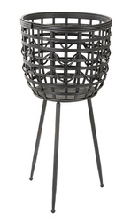 Osłonka metalowa na stojaku czarna Ii Cz 68x32x32