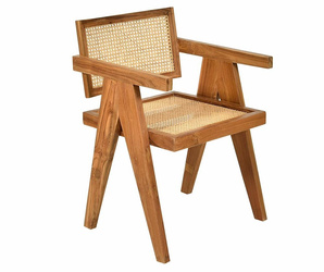 Bari Krzesło proste drewniana Dekoracja do Salonu  54cm x 50cm x 80cm