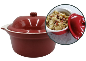 Garnek Ceramiczny z Pokrywą Naczynie Do Piekarnika