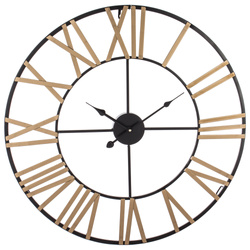Zegar Metalowy Czarny 60x60x4