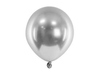 Balony Glossy 12 cm, srebrny (1 op. / 50 szt.)