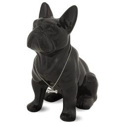 Figurka Pies ceramika kolor czarny wys.22cm
