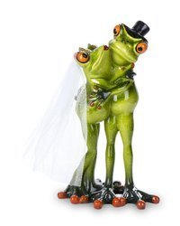 Figurka Żabki Zakochana Para Ślub Wesele H: 16.5cm