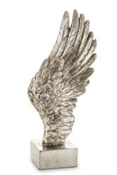 Figurka dekoracyjna srebrne skrzydło prawe