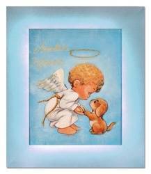 Obraz "Anioły" ręcznie malowany 29x34cm
