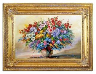 Obraz "Bukiety mieszane " ręcznie malowany 90x120cm