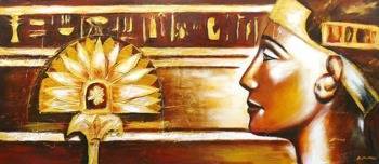Obraz "Egipt" ręcznie malowany 50x150cm