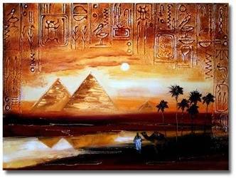 Obraz "Egipt" ręcznie malowany 60x90cm