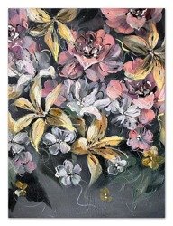 Obraz "Kwiaty nowoczesne" ręcznie malowany 110x150cm
