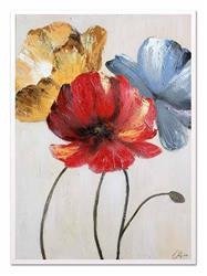 Obraz "Kwiaty nowoczesne" ręcznie malowany 53x73cm