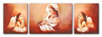 Obraz "Maryja" ręcznie malowany 2x50x40 +50x70cm