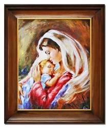 Obraz "Maryja" ręcznie malowany 53x63cm