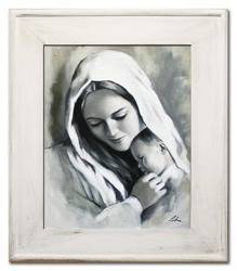 Obraz "Maryja" ręcznie malowany 59x69cm