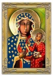 Obraz "Maryja" ręcznie malowany 75x105cm