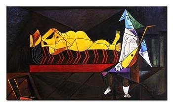 Obraz "Pablo Picasso, Salvador Dali i inni" ręcznie malowany 100x170cm