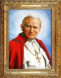 Obraz "Papież Jan Paweł II" ręcznie malowany 70x90cm