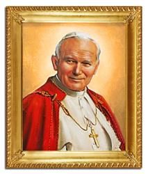Obraz Ręcznie Malowany Jan Paweł II 54x64cm