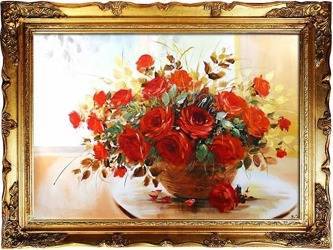 Obraz - Roze - olejny, ręcznie malowany 75x105cm