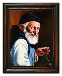 Obraz "Żyd na szczęście" ręcznie malowany 37x47cm