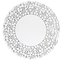 Okrągłe Lustro z Kryształami 90x90x2 kolor:srebrny