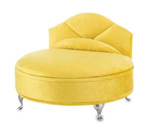 Szkatułka Na Biżuterię żółta sofa aksamitna 15x19